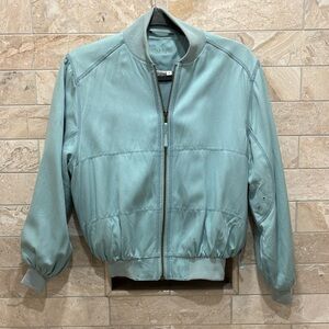 Bobbie Burns Silk Bomber Jacket Size Small